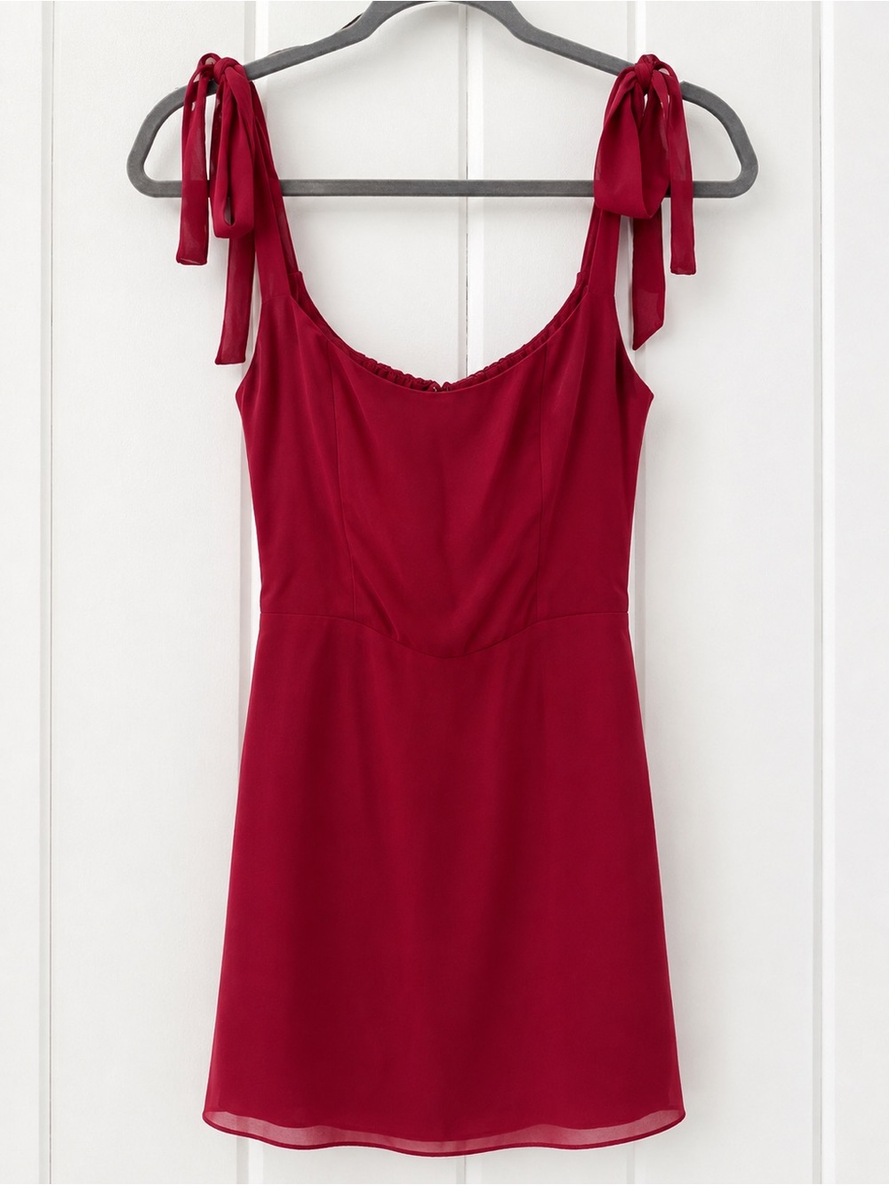 Reformation Annabell Mini Dress in Rhubarb Red – Size 4